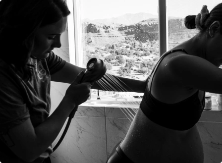 morgan providing comfort to laboring mother