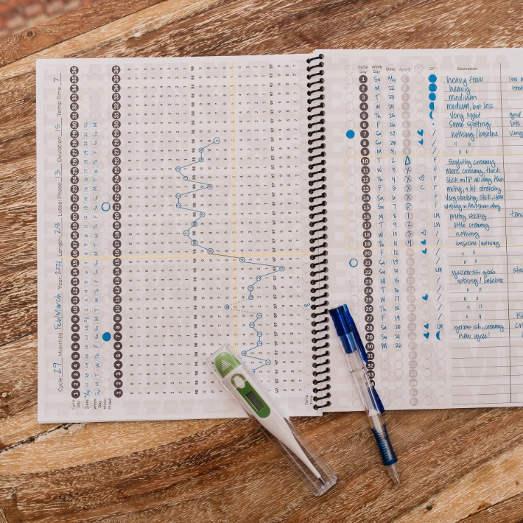 fertility tracking note book